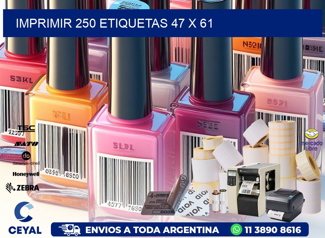 IMPRIMIR 250 ETIQUETAS 47 x 61