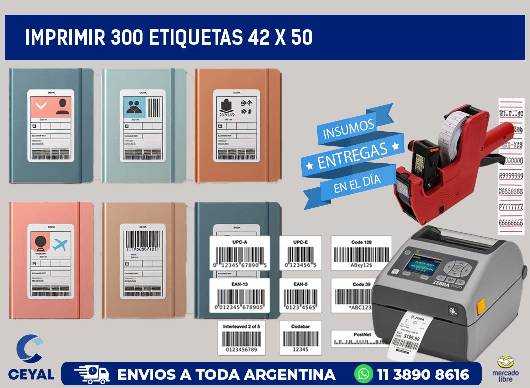 IMPRIMIR 300 ETIQUETAS 42 x 50