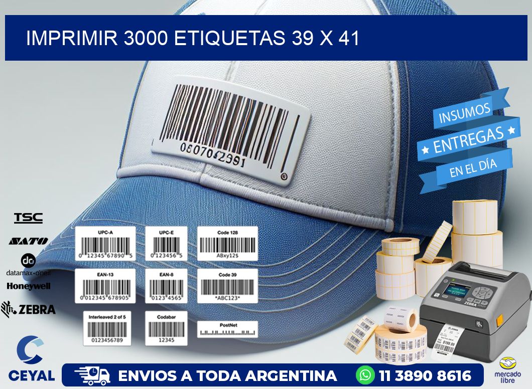 IMPRIMIR 3000 ETIQUETAS 39 x 41