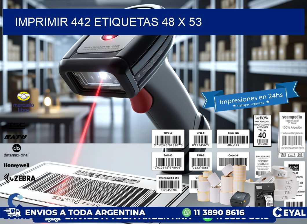 IMPRIMIR 442 ETIQUETAS 48 x 53