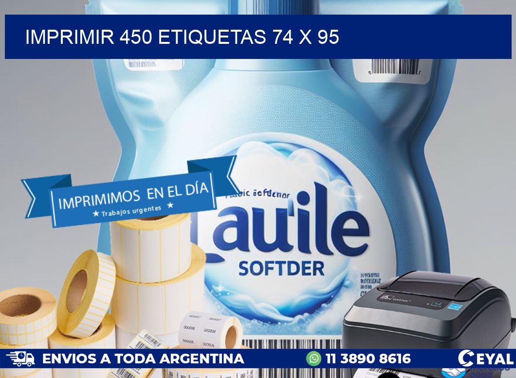 IMPRIMIR 450 ETIQUETAS 74 x 95
