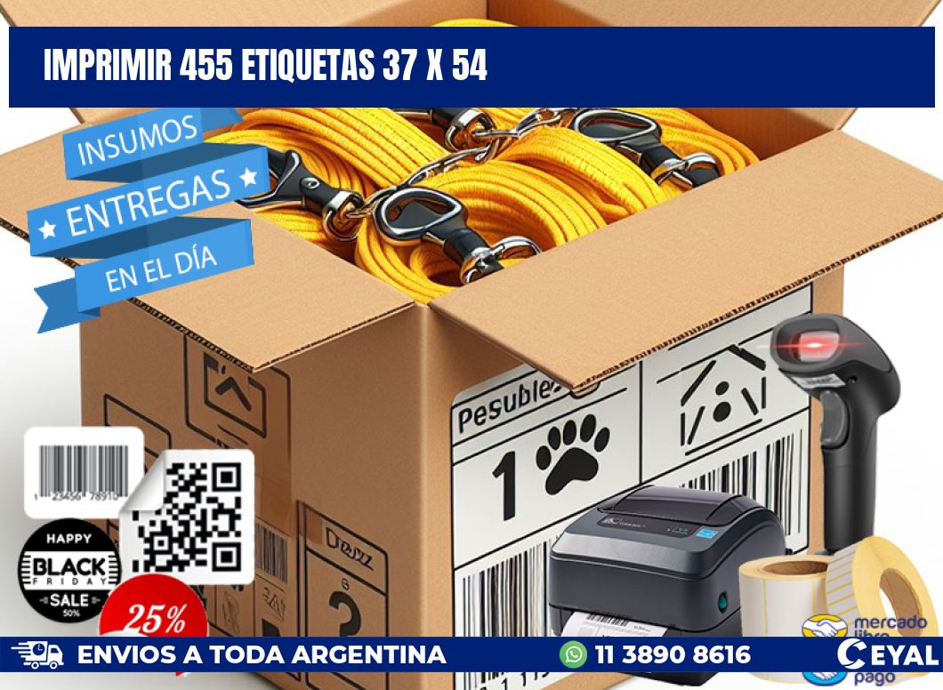 IMPRIMIR 455 ETIQUETAS 37 x 54