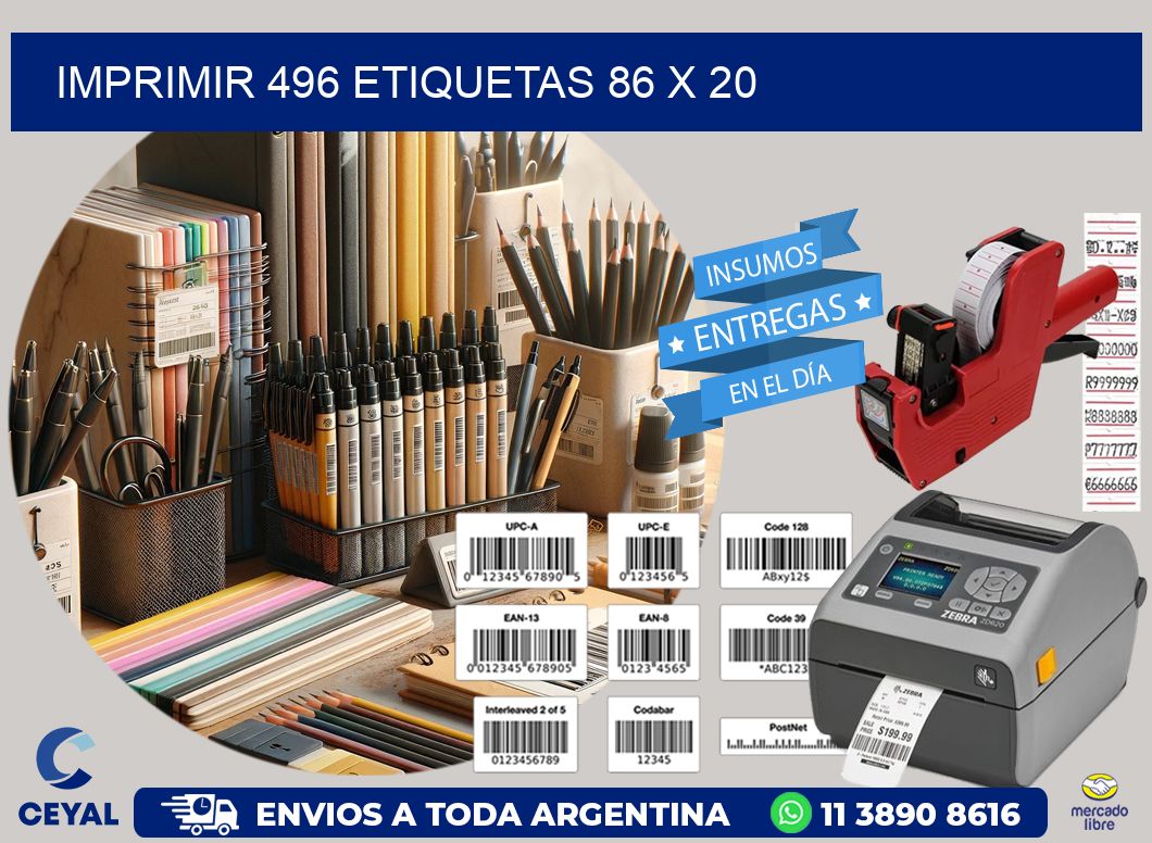 IMPRIMIR 496 ETIQUETAS 86 x 20