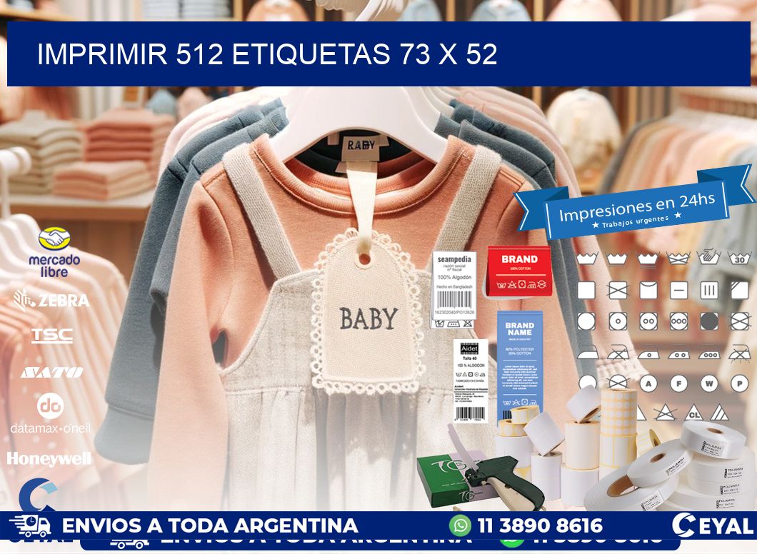 IMPRIMIR 512 ETIQUETAS 73 x 52