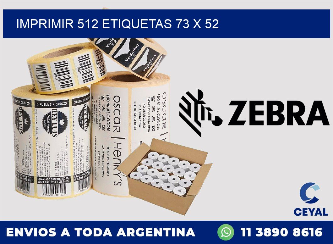 IMPRIMIR 512 ETIQUETAS 73 x 52
