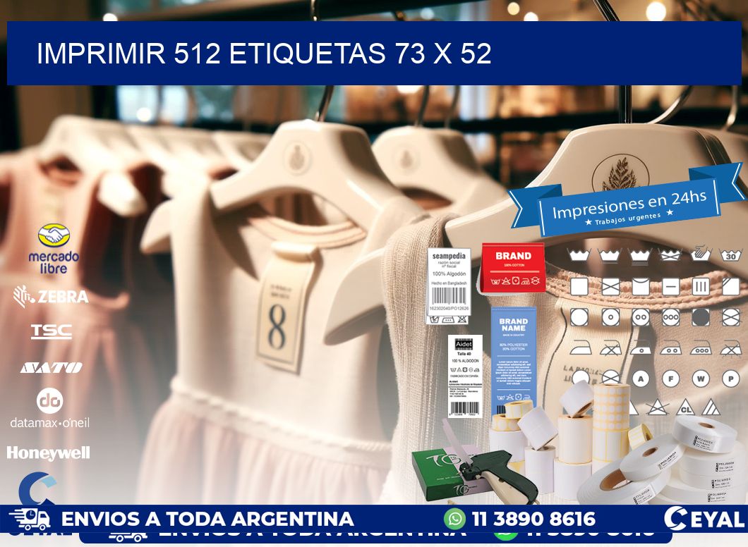 IMPRIMIR 512 ETIQUETAS 73 x 52