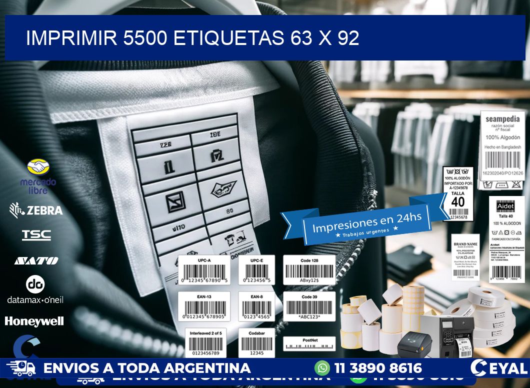 IMPRIMIR 5500 ETIQUETAS 63 x 92