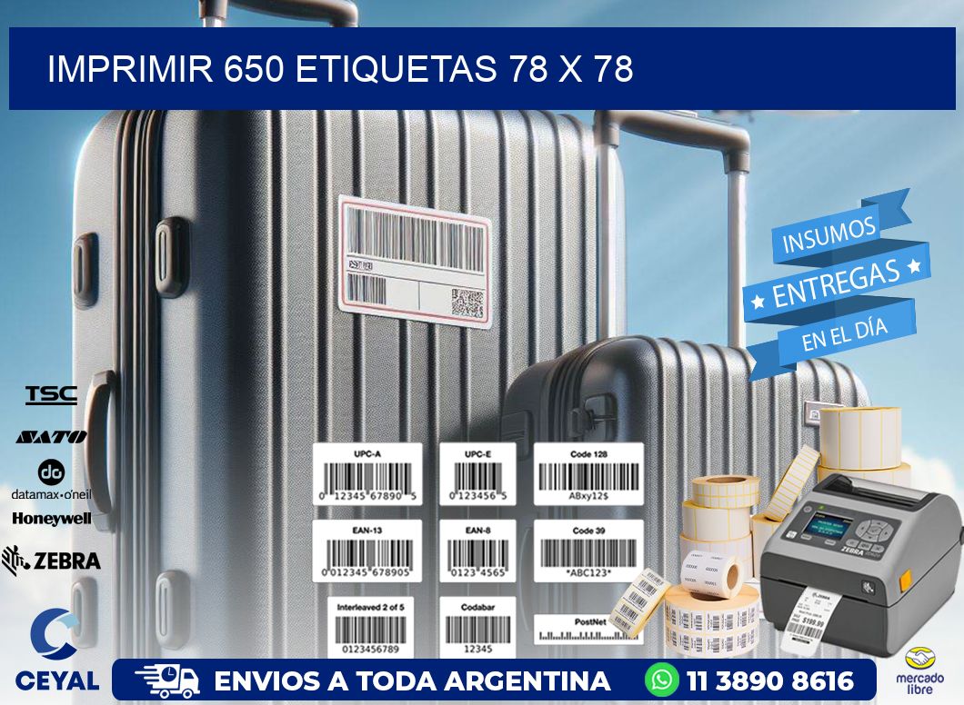 IMPRIMIR 650 ETIQUETAS 78 x 78
