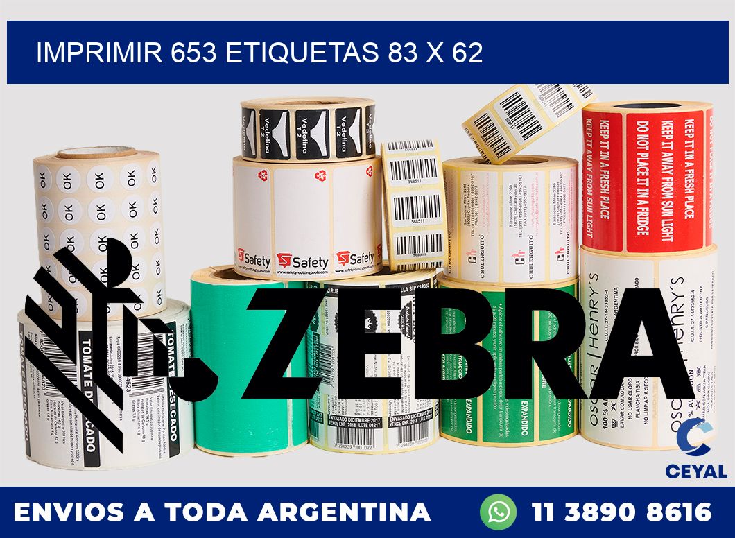 IMPRIMIR 653 ETIQUETAS 83 x 62