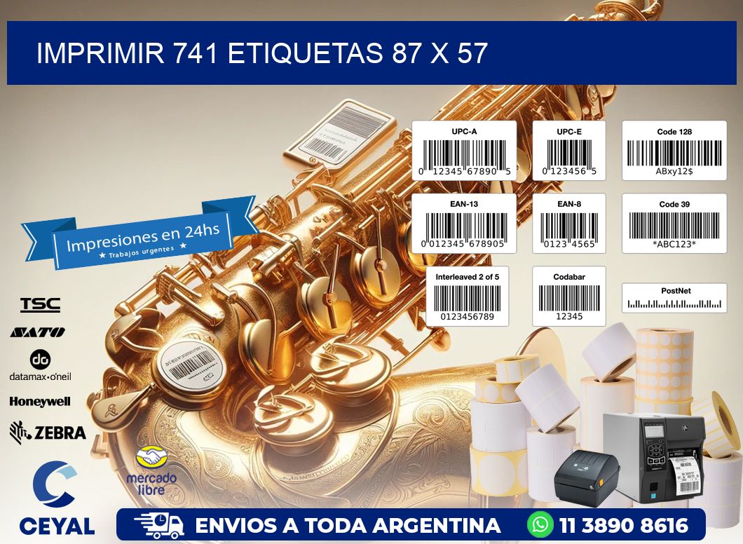 IMPRIMIR 741 ETIQUETAS 87 x 57