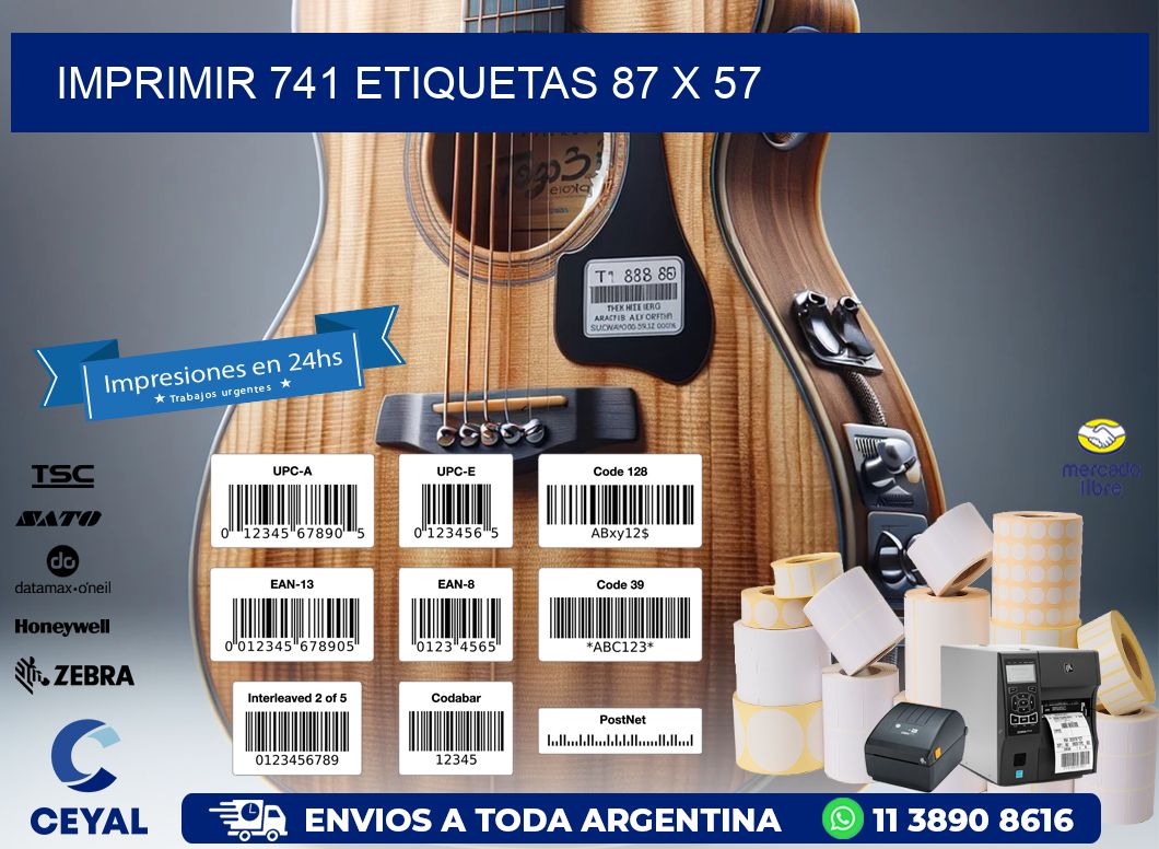 IMPRIMIR 741 ETIQUETAS 87 x 57