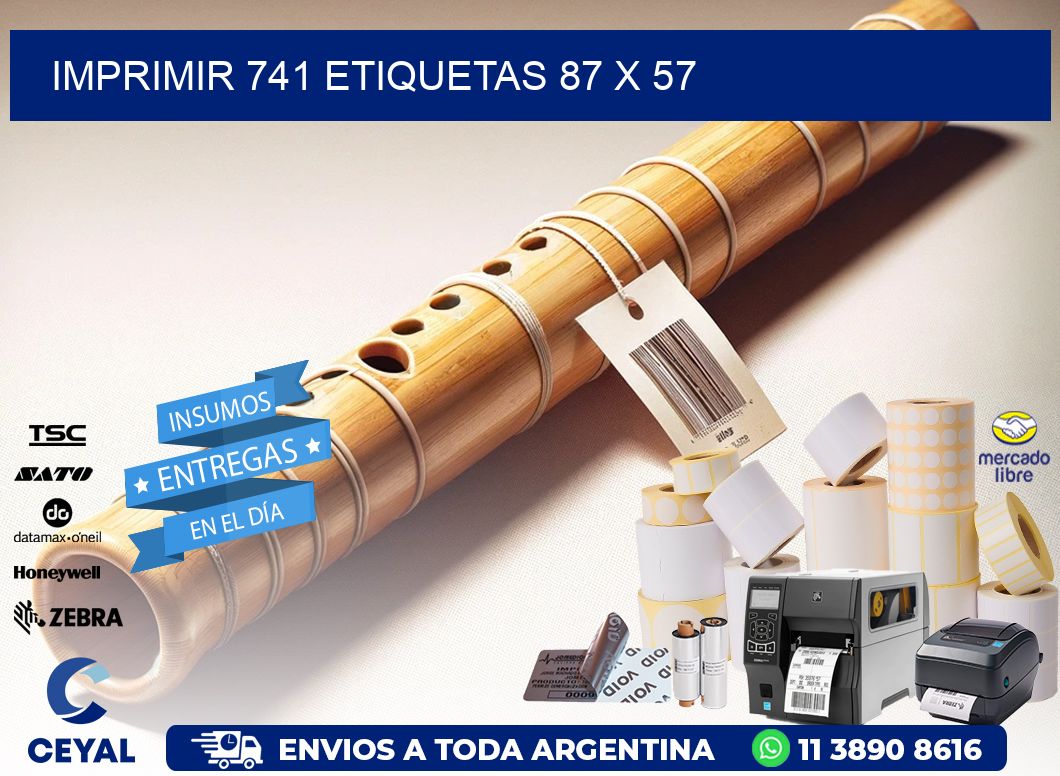 IMPRIMIR 741 ETIQUETAS 87 x 57