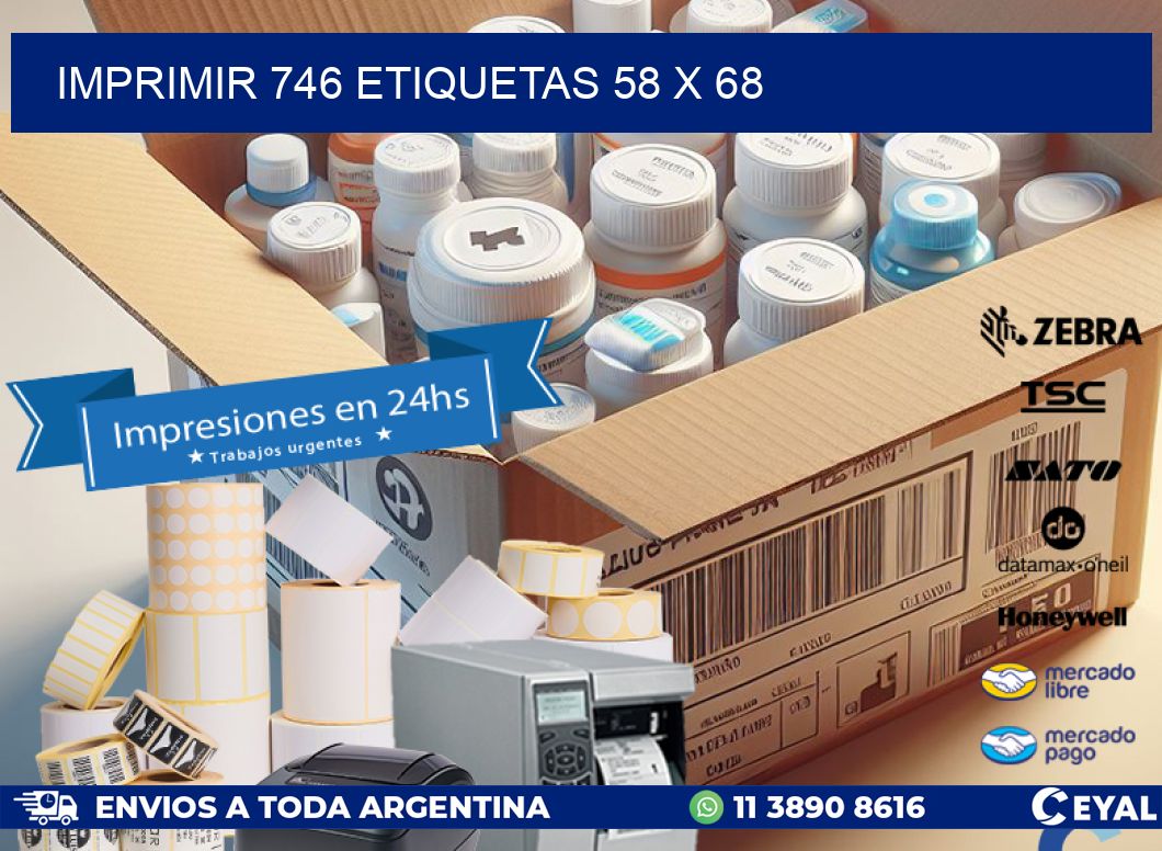 IMPRIMIR 746 ETIQUETAS 58 x 68
