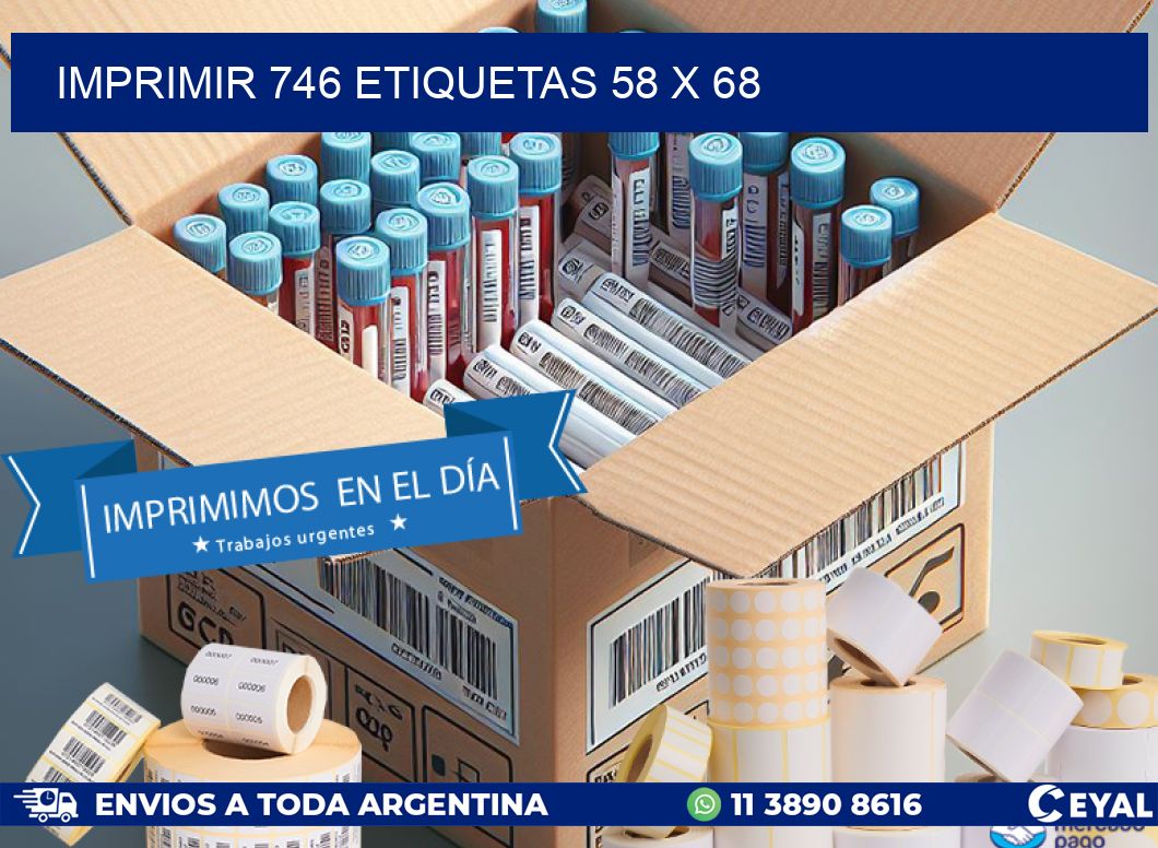 IMPRIMIR 746 ETIQUETAS 58 x 68