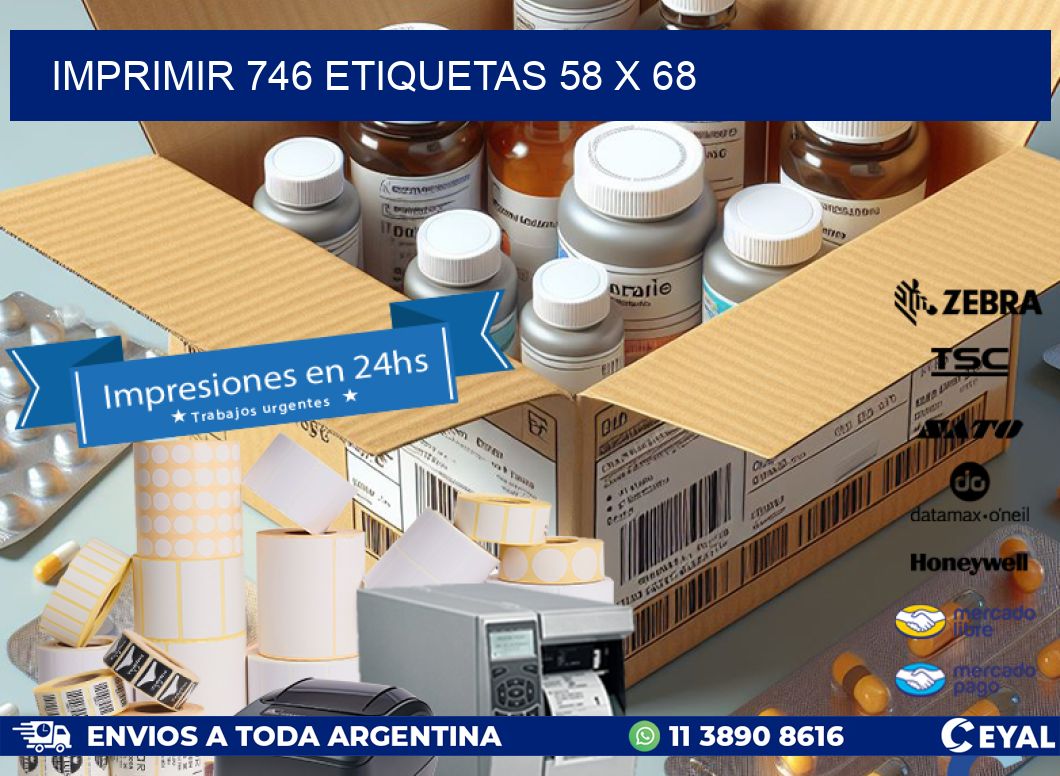 IMPRIMIR 746 ETIQUETAS 58 x 68