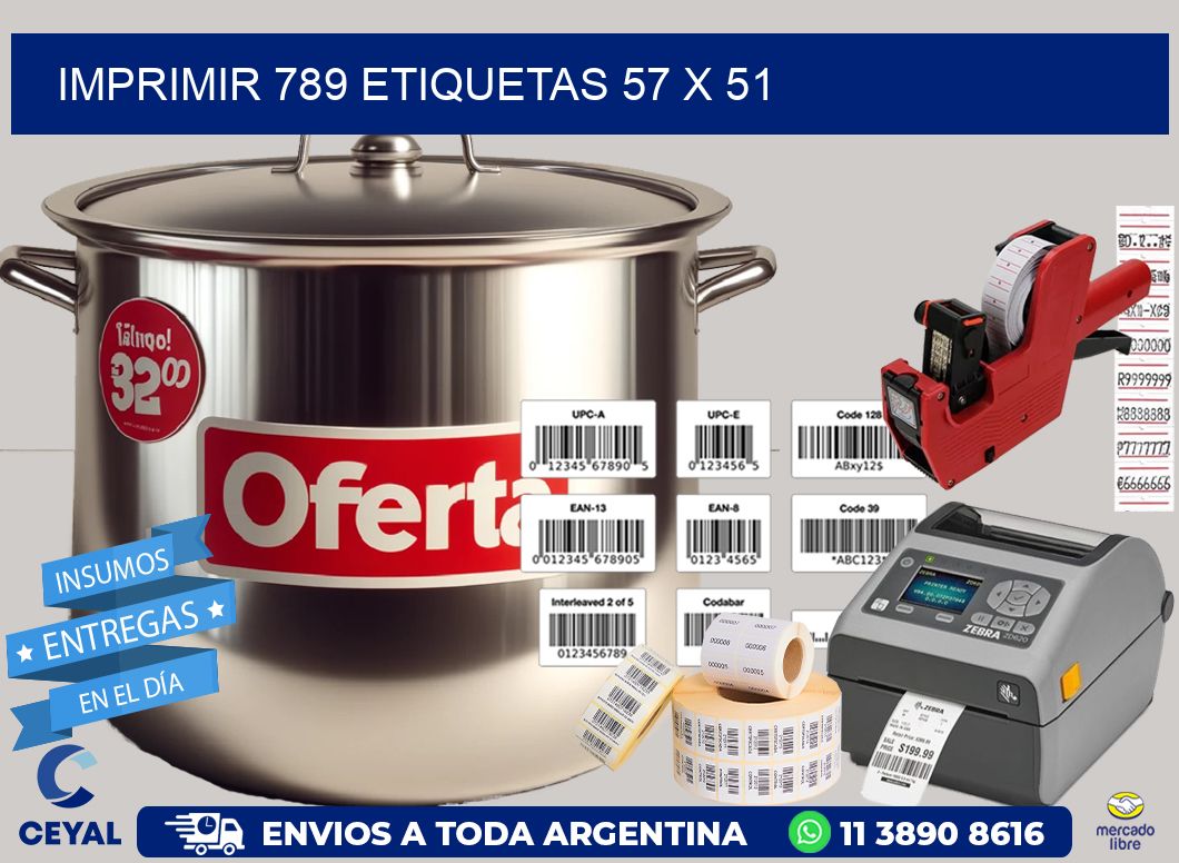 IMPRIMIR 789 ETIQUETAS 57 x 51