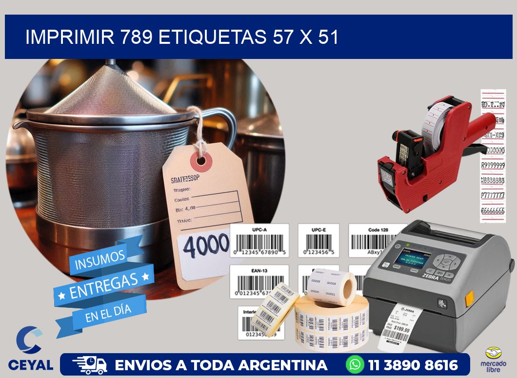 IMPRIMIR 789 ETIQUETAS 57 x 51
