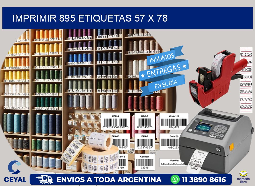 IMPRIMIR 895 ETIQUETAS 57 x 78