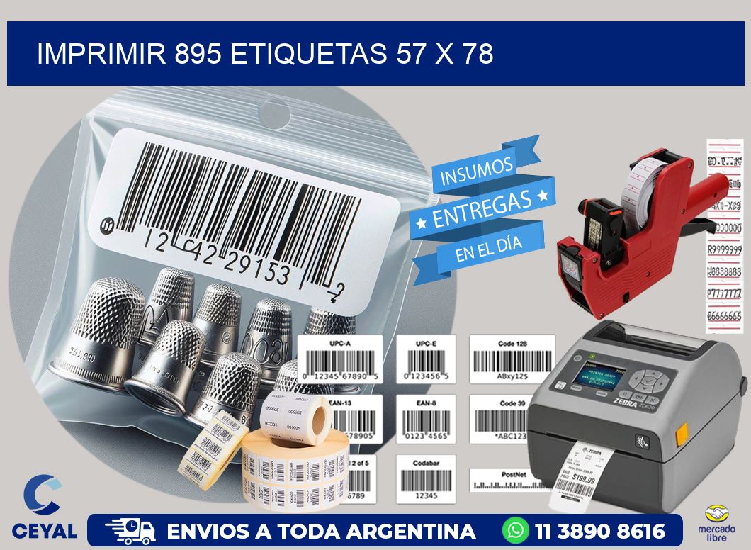 IMPRIMIR 895 ETIQUETAS 57 x 78