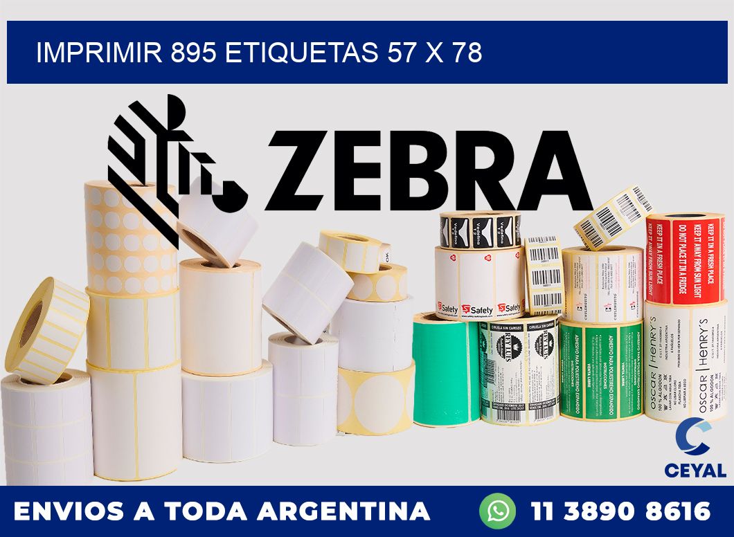 IMPRIMIR 895 ETIQUETAS 57 x 78