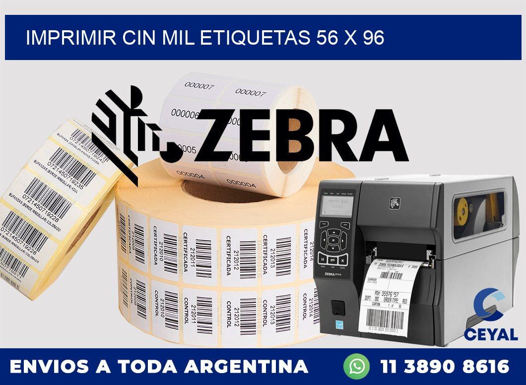 IMPRIMIR CIN MIL ETIQUETAS 56 x 96