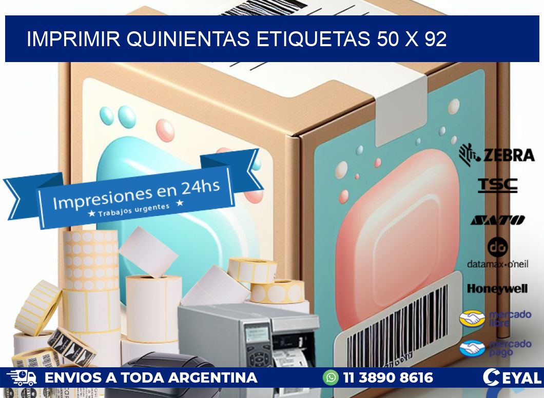 IMPRIMIR QUINIENTAS ETIQUETAS 50 x 92