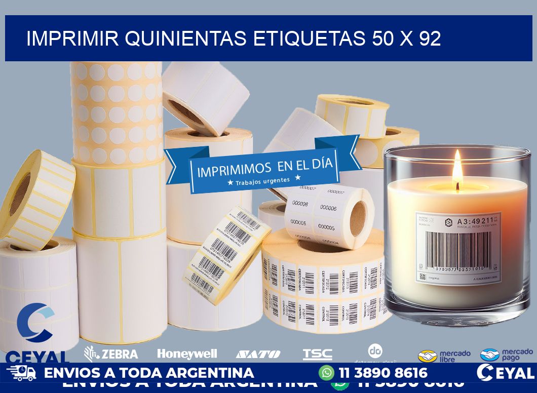 IMPRIMIR QUINIENTAS ETIQUETAS 50 x 92
