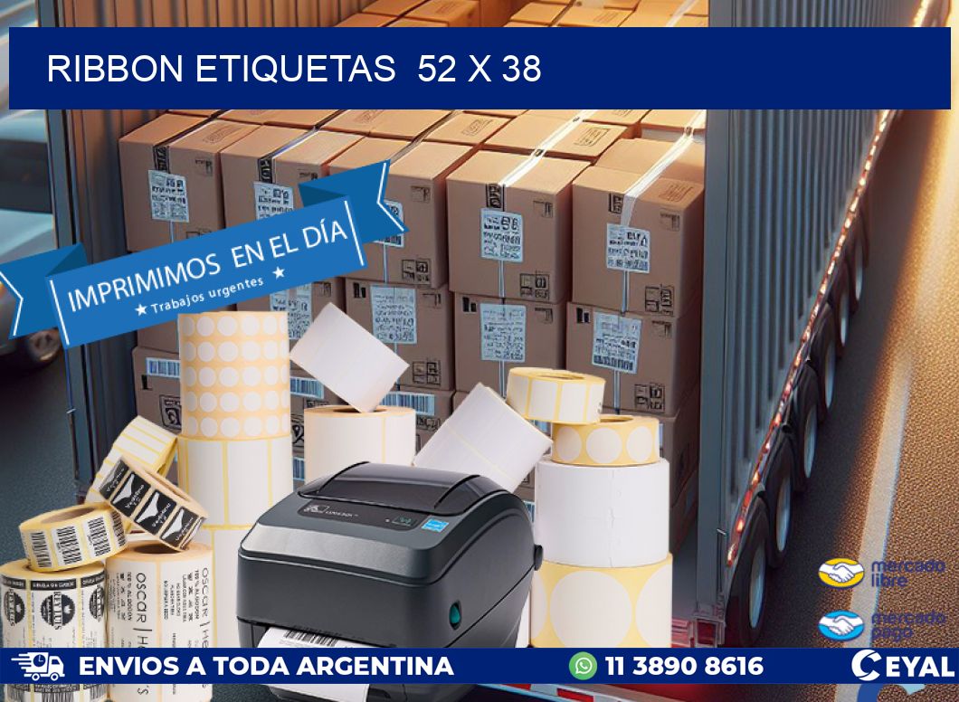 RIBBON ETIQUETAS 52 x 38
