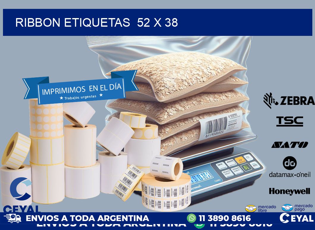 RIBBON ETIQUETAS 52 x 38