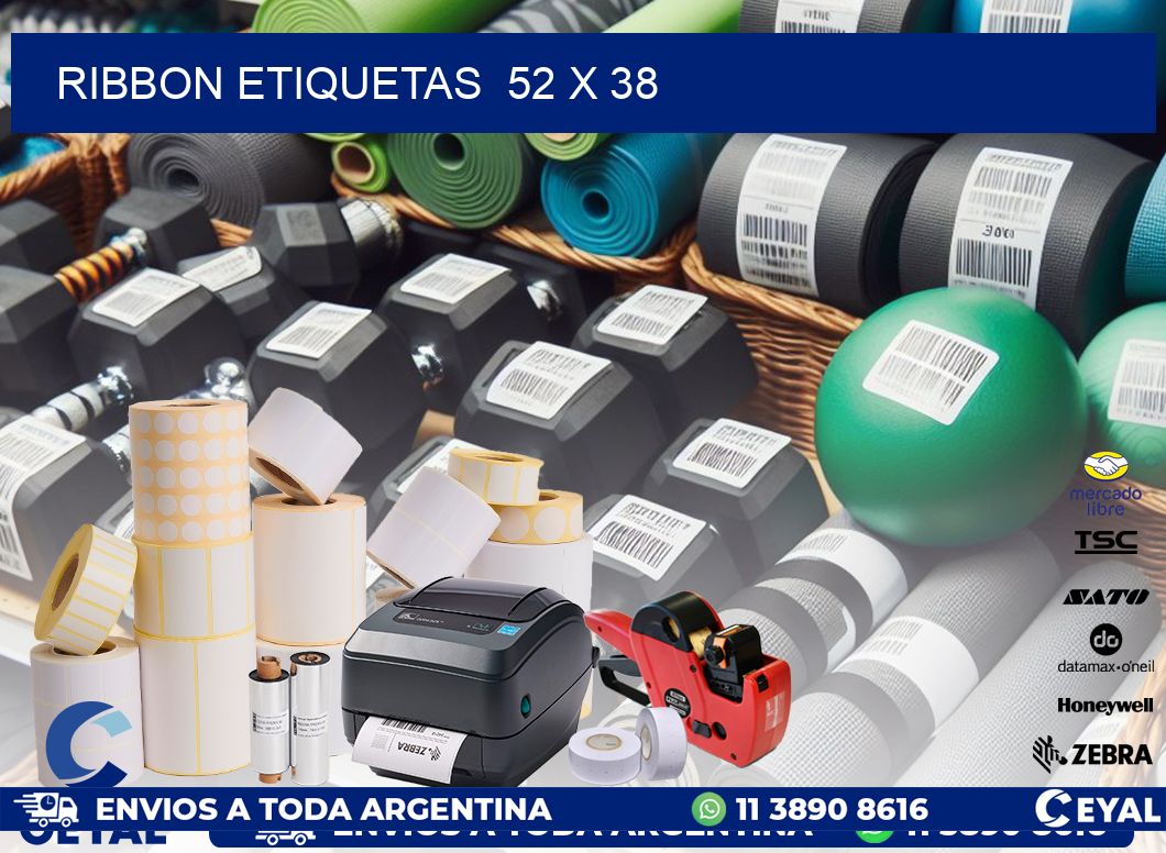 RIBBON ETIQUETAS 52 x 38