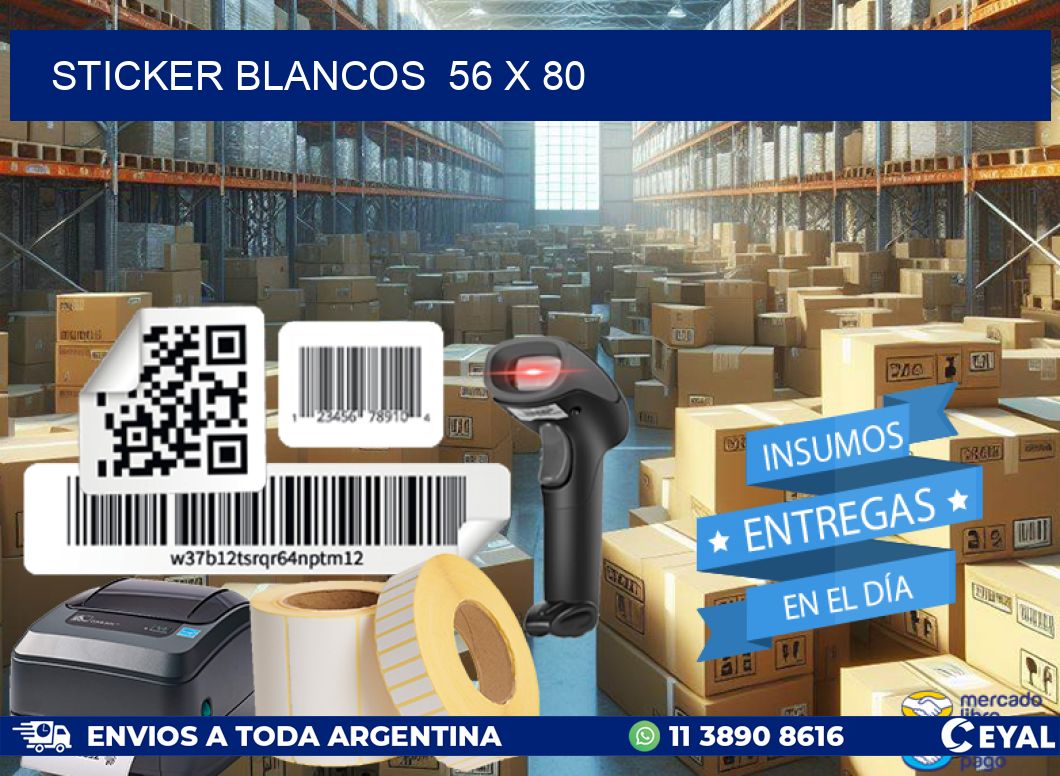 STICKER BLANCOS  56 x 80