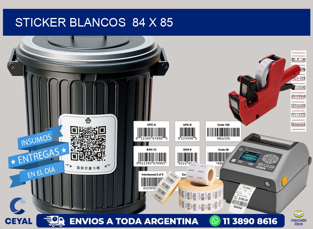 STICKER BLANCOS  84 x 85