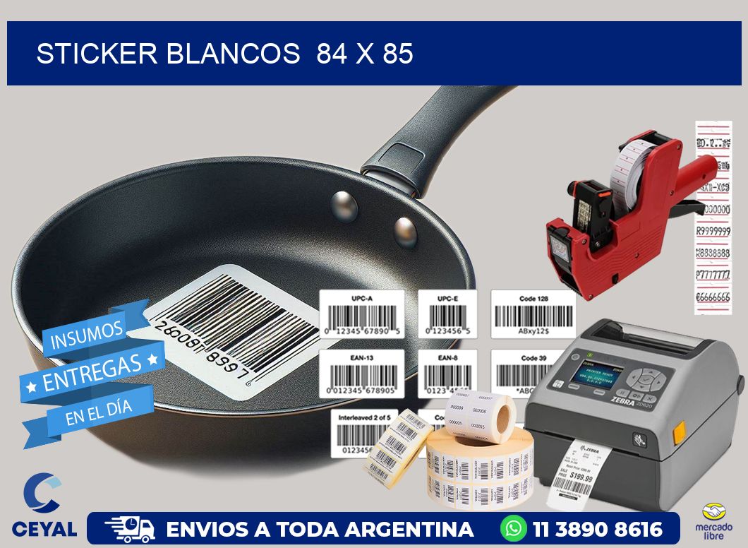 STICKER BLANCOS  84 x 85