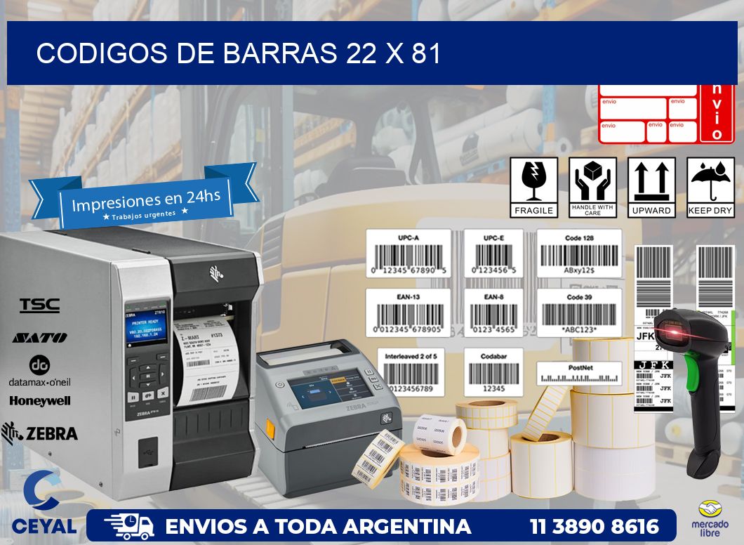 codigos de barras 22 x 81