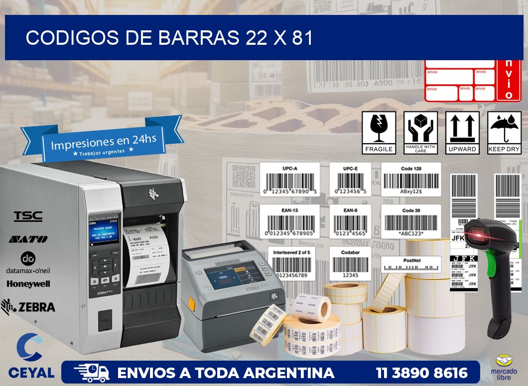 codigos de barras 22 x 81