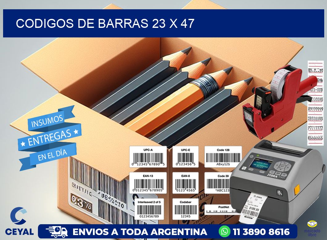 codigos de barras 23 x 47
