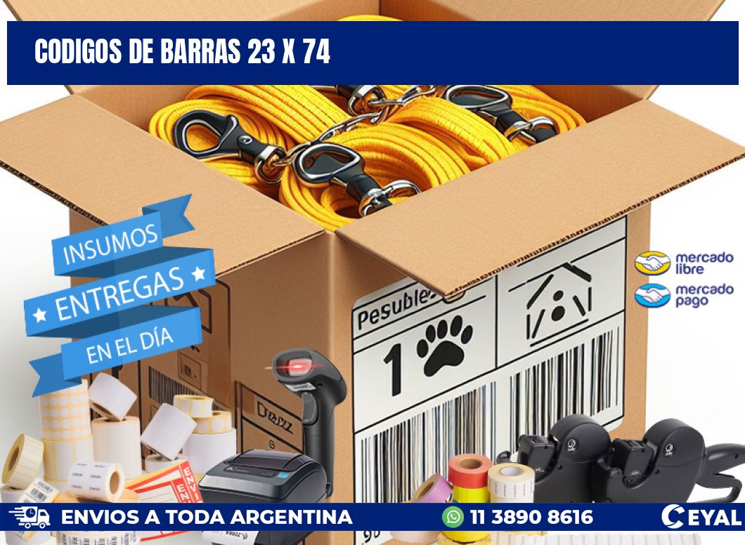 codigos de barras 23 x 74