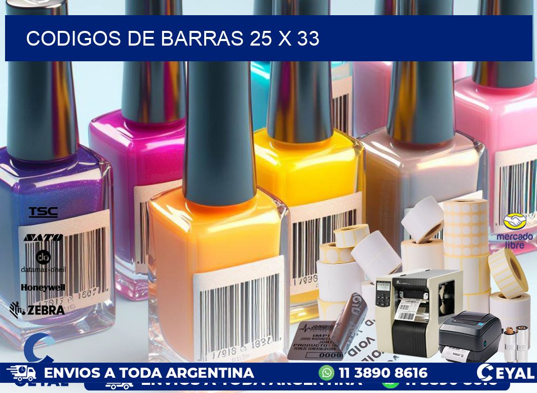 codigos de barras 25 x 33