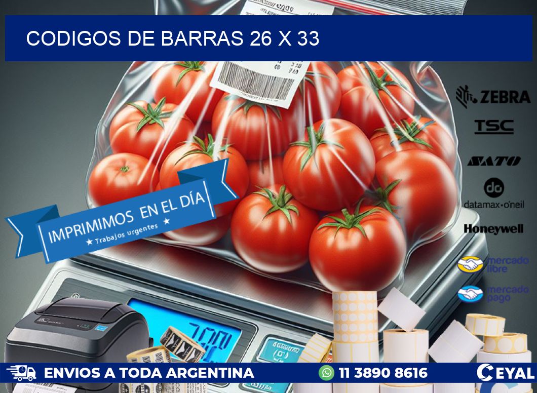 codigos de barras 26 x 33