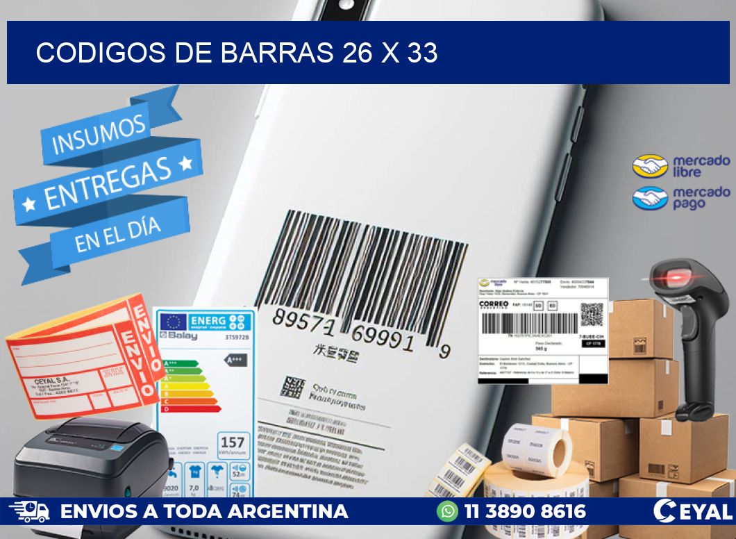 codigos de barras 26 x 33