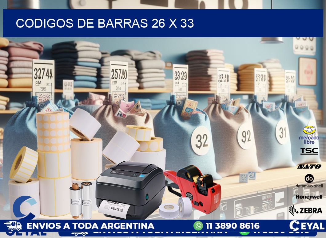 codigos de barras 26 x 33