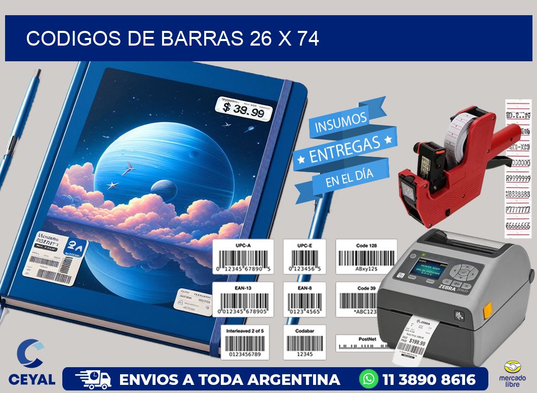 codigos de barras 26 x 74
