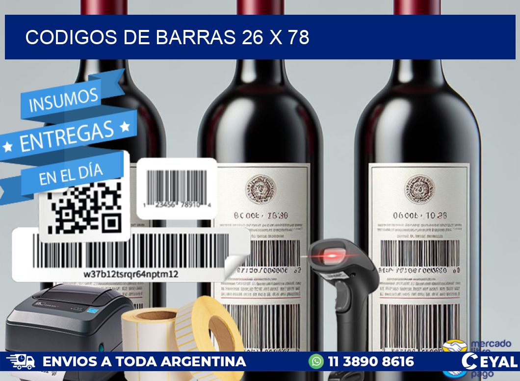 codigos de barras 26 x 78