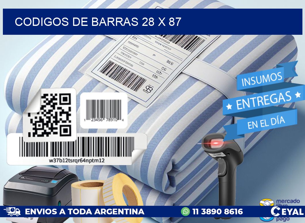 codigos de barras 28 x 87