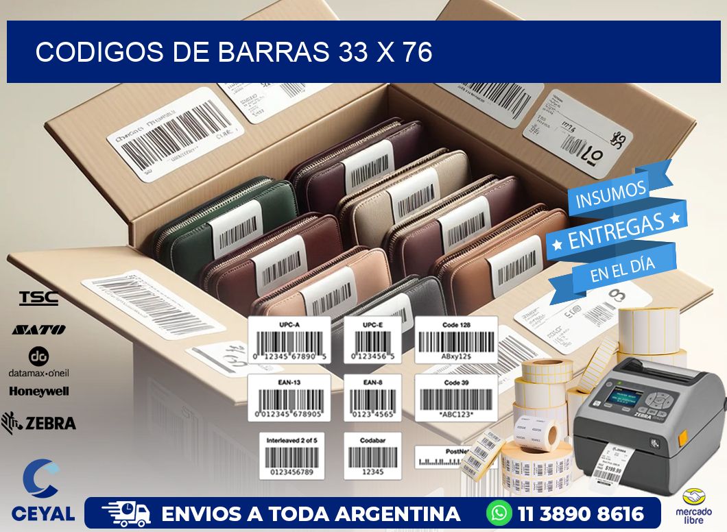 codigos de barras 33 x 76