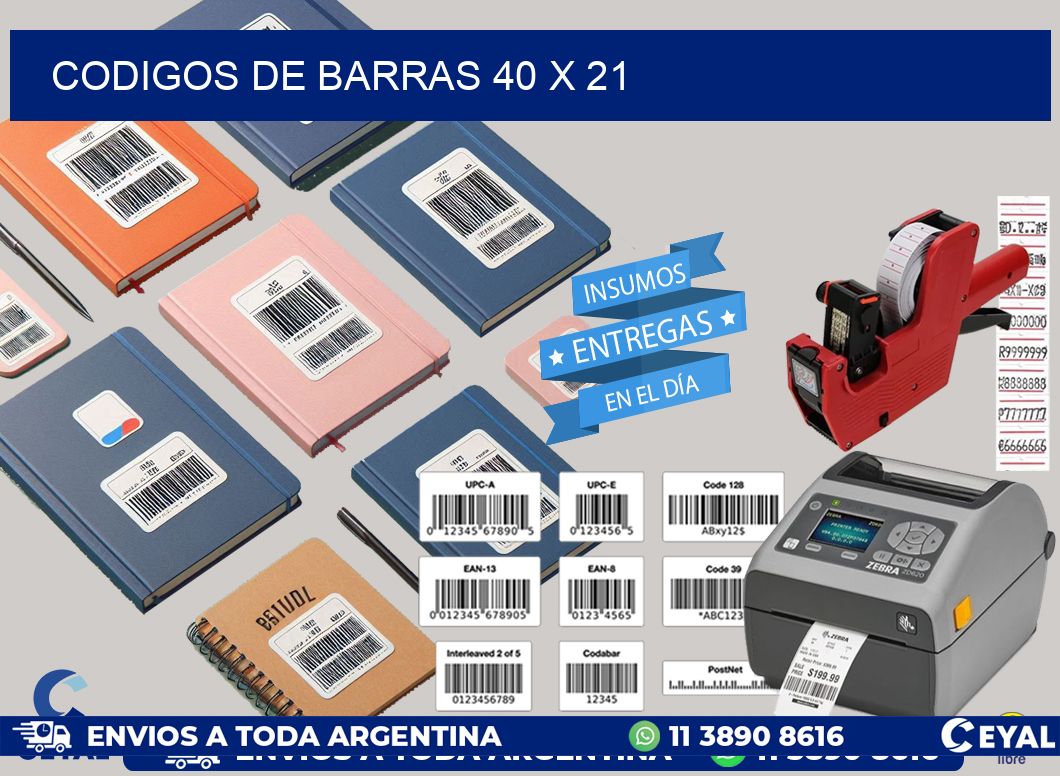 codigos de barras 40 x 21