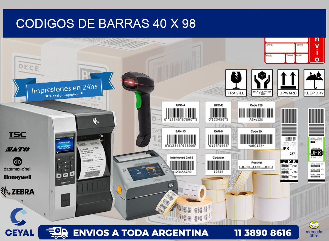 codigos de barras 40 x 98