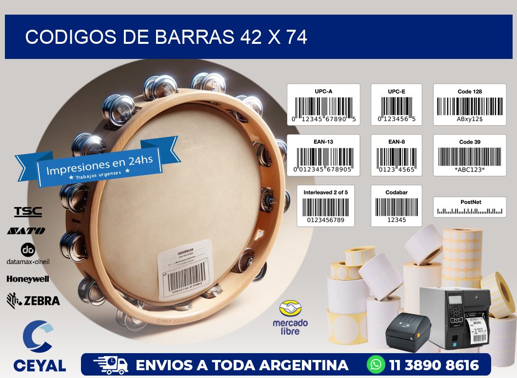 codigos de barras 42 x 74