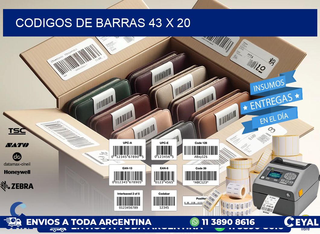 codigos de barras 43 x 20