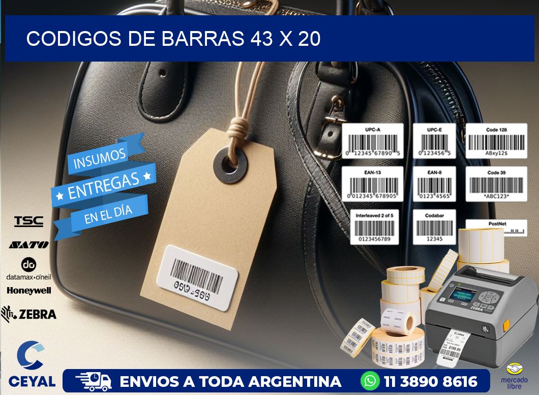 codigos de barras 43 x 20
